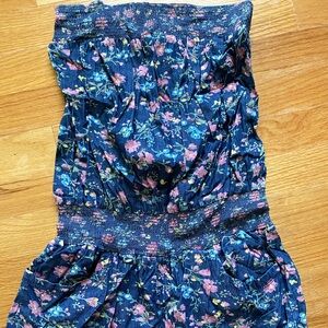 Floral smocked romper